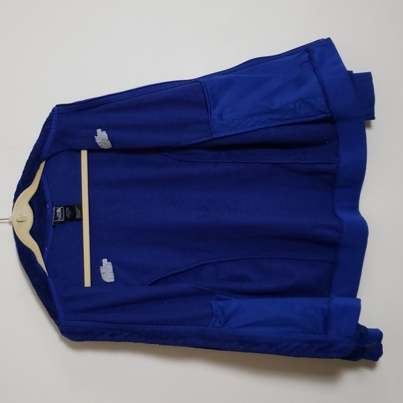 The North Face blue zip up fuzzy, teddy, fleece, gorpcore, women's size small. - Picture 10 of 10